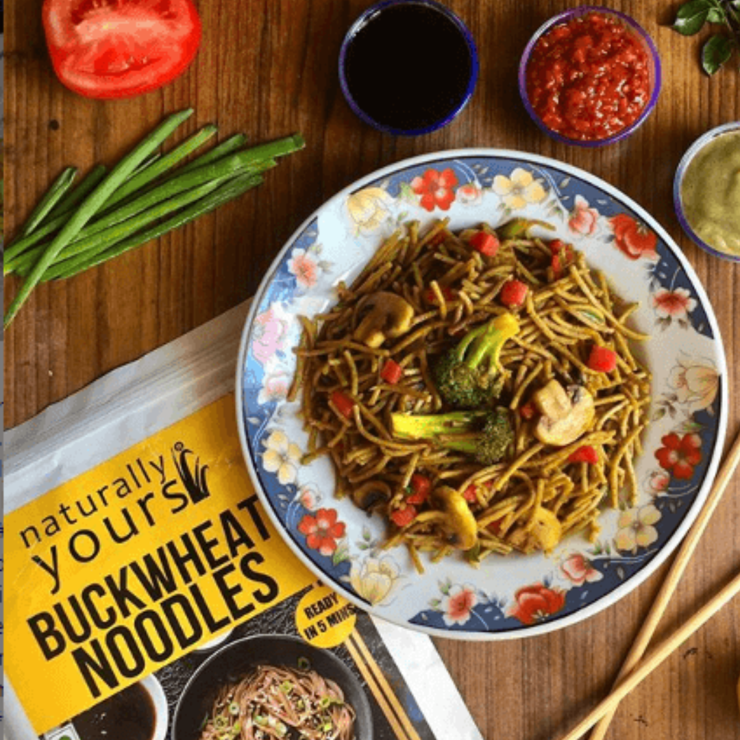 Buckwheat Soba (Kuttu) Noodles - Rich in Protein - Ready in 5 Mins - 195g x Pack of 3 - Each Pack Rs.79/-