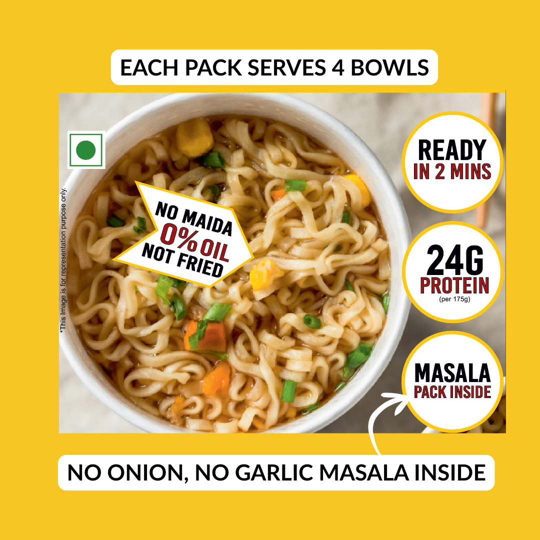 New Launch - Whole Wheat Instant Noodles - High in Protein - Each Pack Rs.89/- (Pack of 3 x 175g)