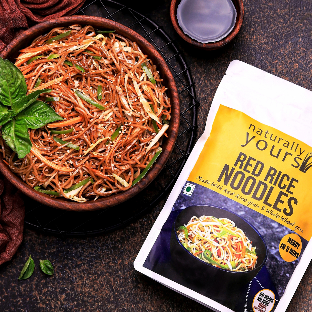 Red Rice Noodles - Ready in 5 Mins - 195g (Pack of 3, each pack 180g)