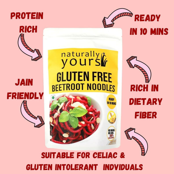 Load image into Gallery viewer, Gluten Free Beetroot Noodles 100g - Naturally Yours
