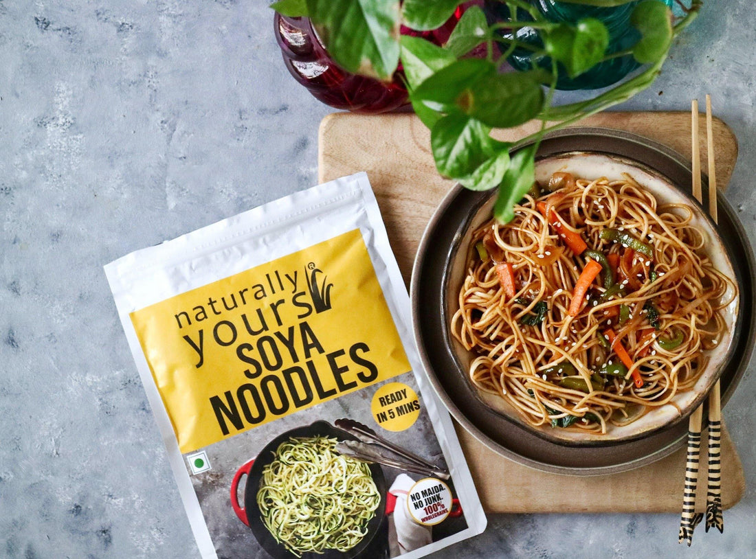 Recipe : Indian style Schezwan Soya noodles | Naturally Yours