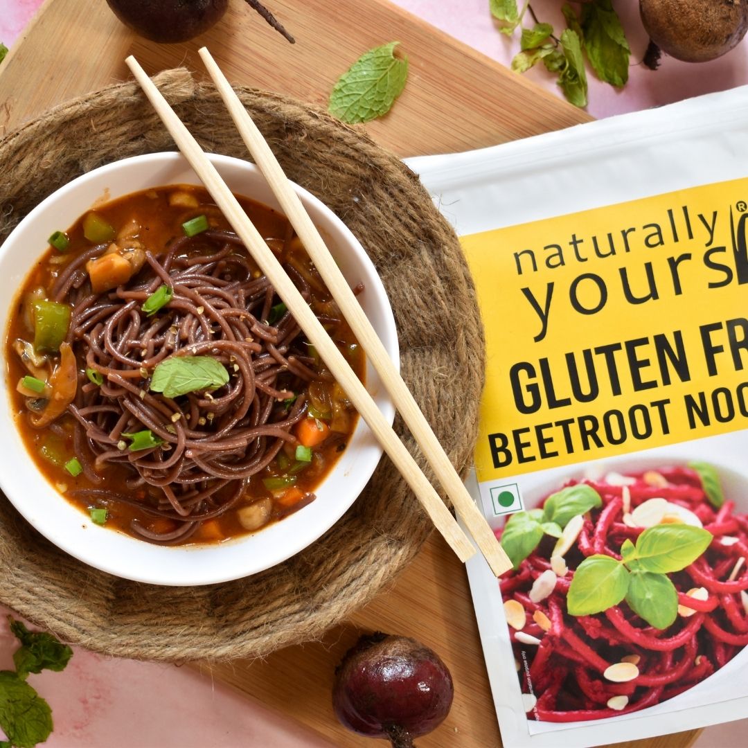 Gluten Free Beetroot Noodles - Rich in Calcium & Iron - Ready in 5 Mins - 100g