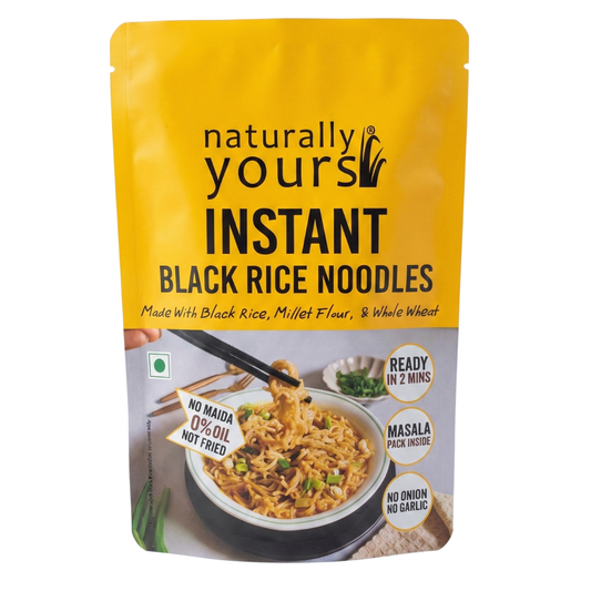 Black Rice Instant Ramen Noodles - Rich in Protein - Ready in 2 Mins - 175g
