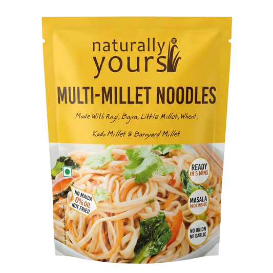 Multi-Millet Noodles - Rich in Protein & Fiber - Ready in 5 Mins - 195g (Pack of 3)