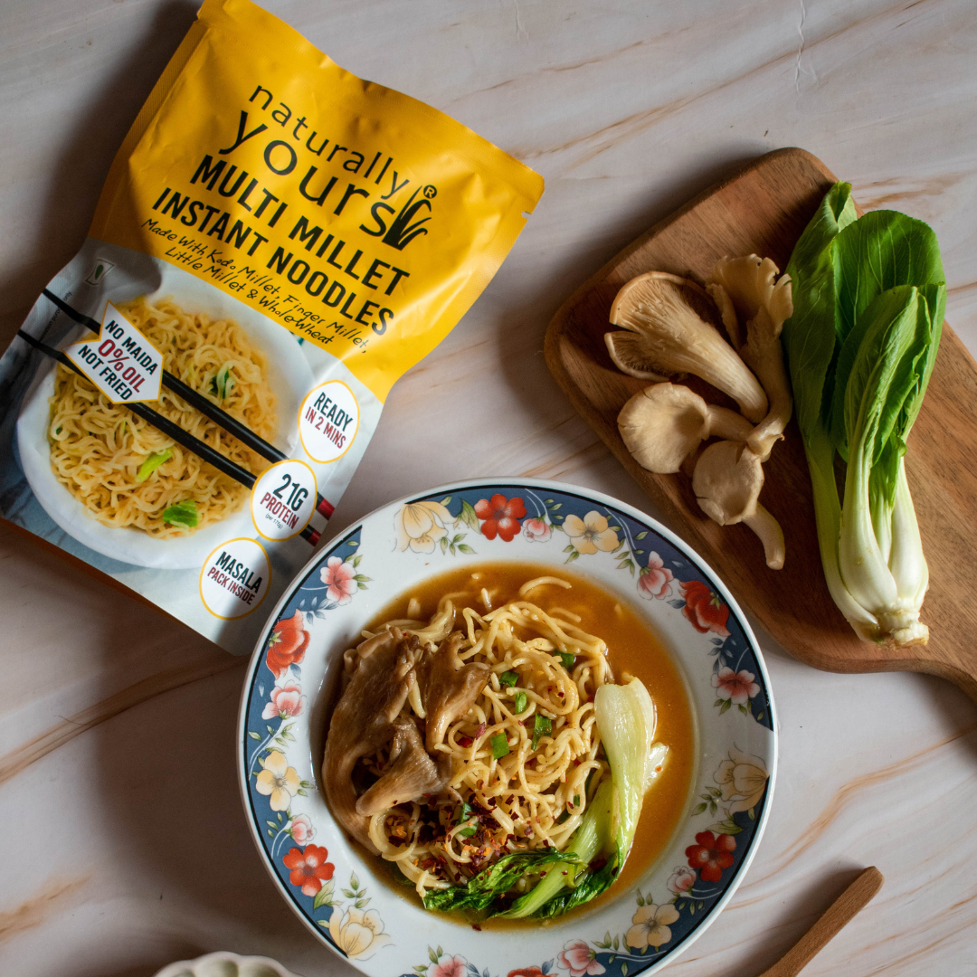 New Launch - Multi-Millet Instant Noodles - High in Protein - Each Pack Rs.89/- (Pack of 3 x 175g)
