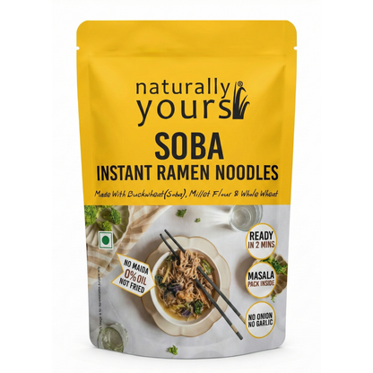 NEW LAUNCH: Soba Instant Ramen Noodles - Rich in Protein & Fiber - Ready in 2 Mins - 175g