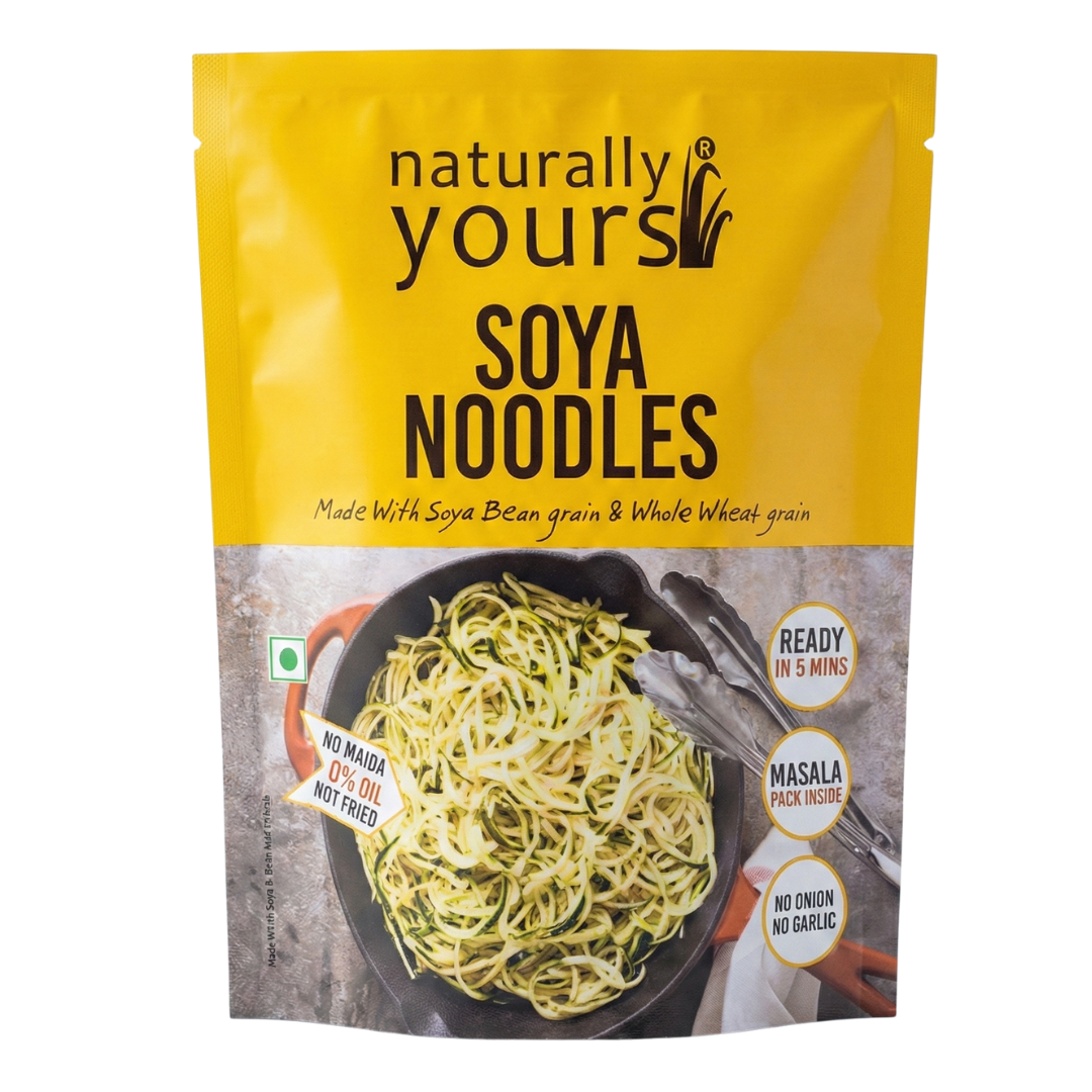 Soya Noodles - Rich in Protein - Ready in 5 Mins - 195g (Pack of 3)