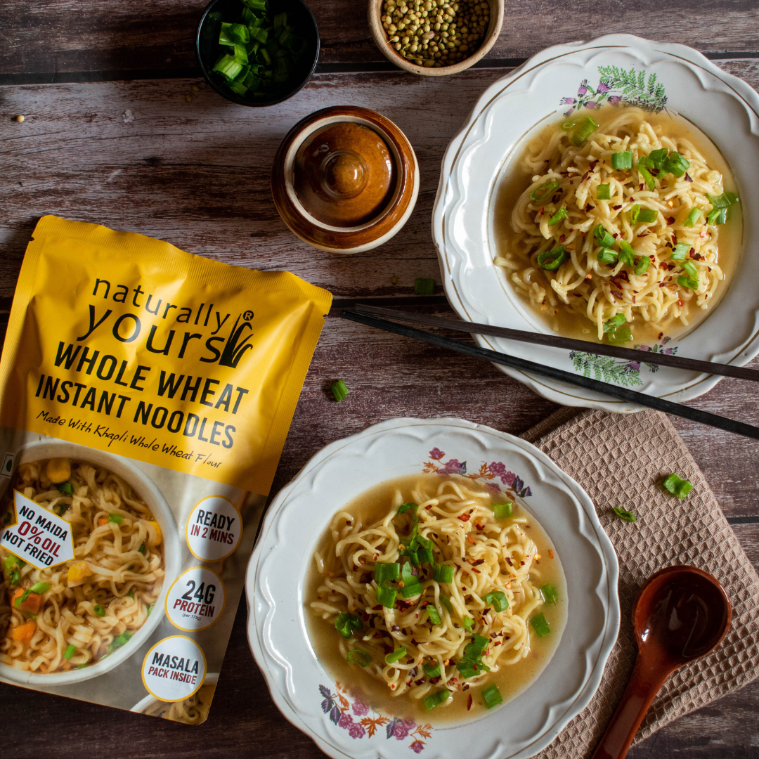 New Launch - Khapali Atta (Whole Wheat) Instant Noodles - High in Protein - Each Pack Rs.89/- (Pack of 3 x 175g)