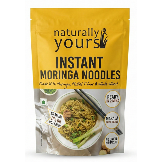 Moringa Instant Ramen Noodles - Rich in Protein, Fiber, & Calcium - Ready in 2 Mins - 175g (Pack of 3)