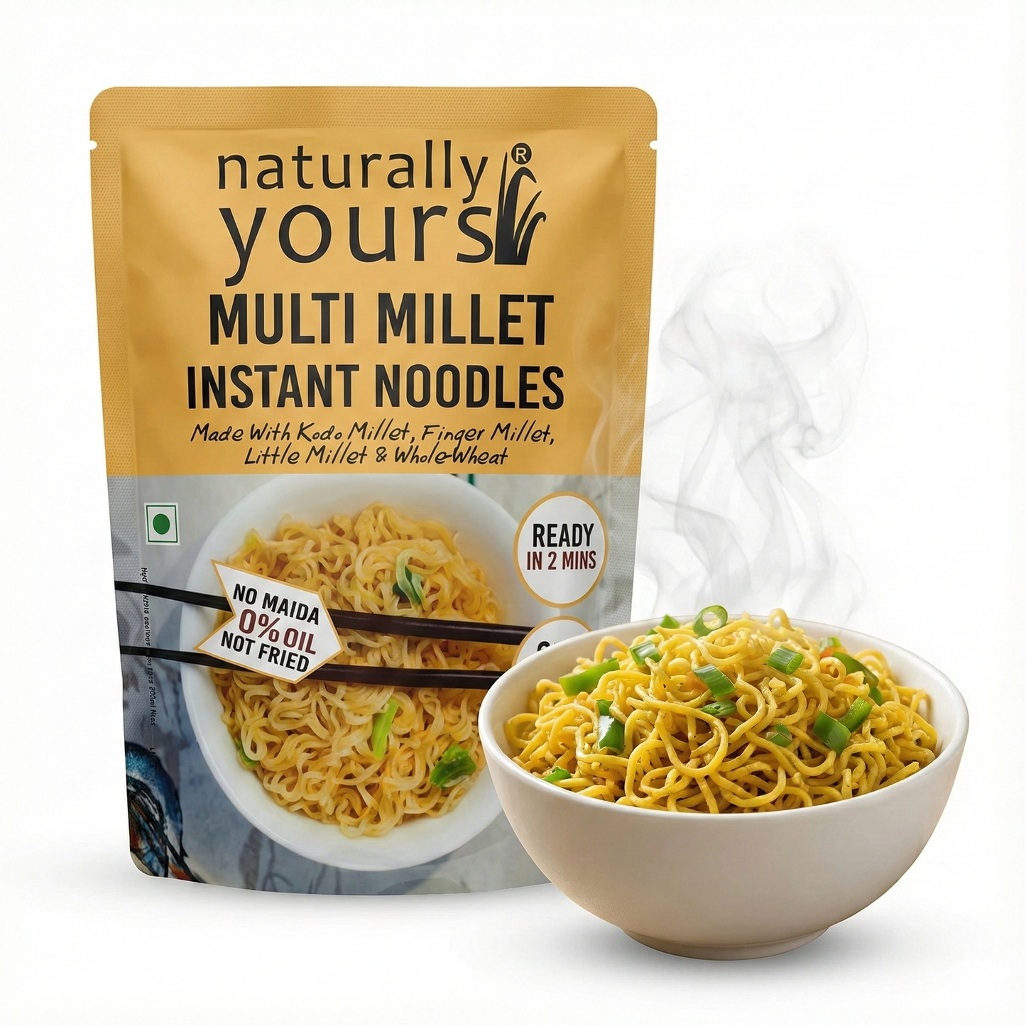 New Launch - Multi-Millet Instant Noodles - High in Protein - Each Pack Rs.89/- (Pack of 3 x 175g)