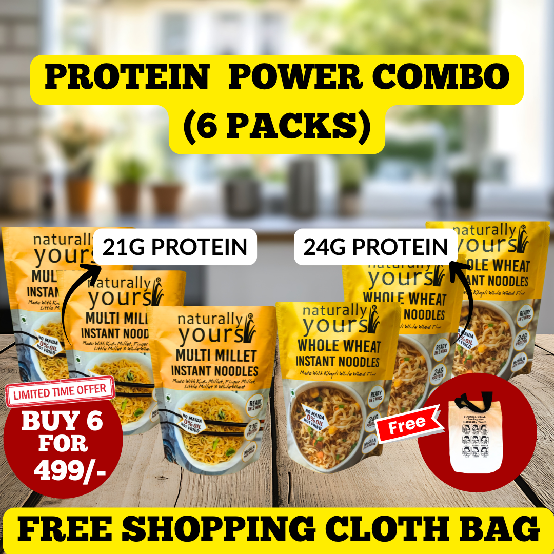 Protein Power Instant Noodle Combo | 6 Packs + Free Shopping Bag
